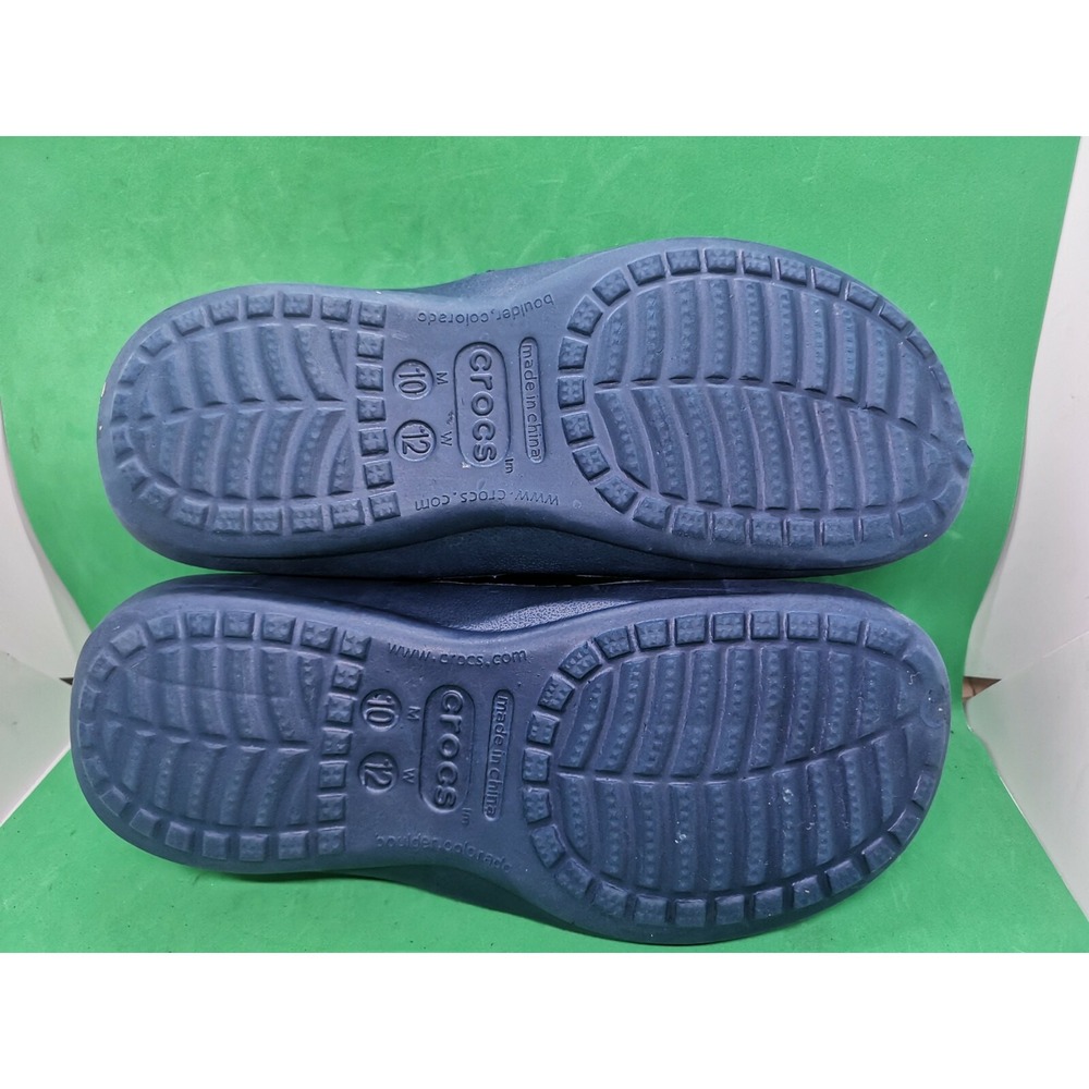 Crocs Modi Michigan Flip Sandals Super Cushy Blue Yellow Size 10 - Picture 7 of 11